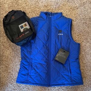 Ororo Royal Blue Heated Vest with Mini 5k Battery and Charging Cable - XL